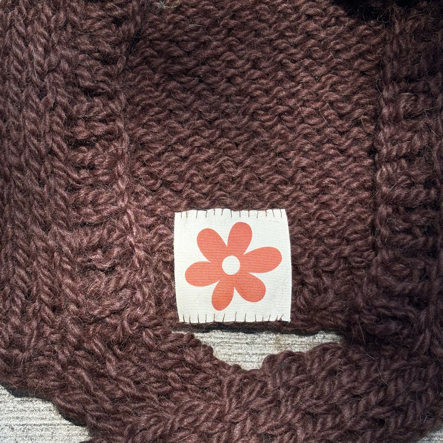 Chocolate Knitted Bonnet