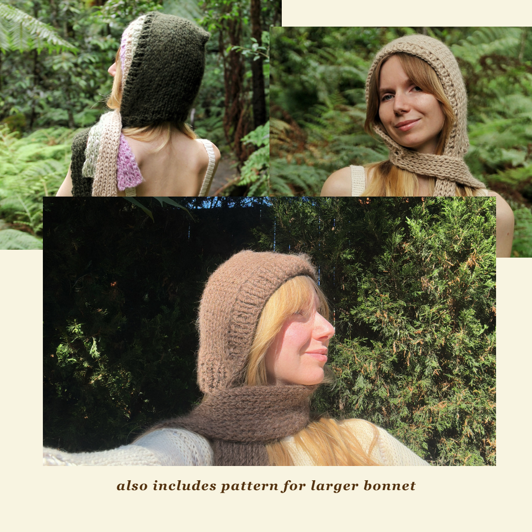 Knitted Bonnet Pattern PDF