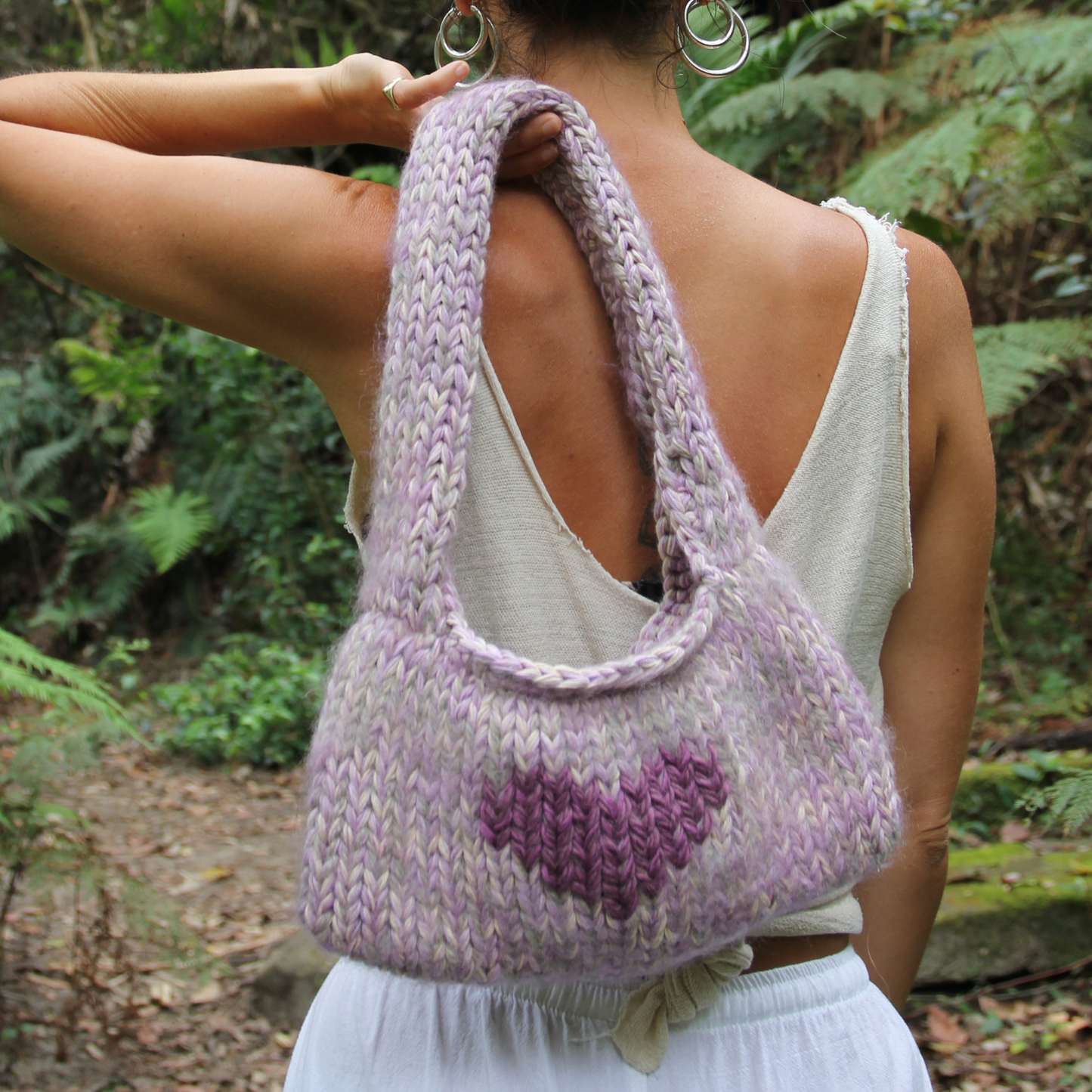 Heart Knitted Bag