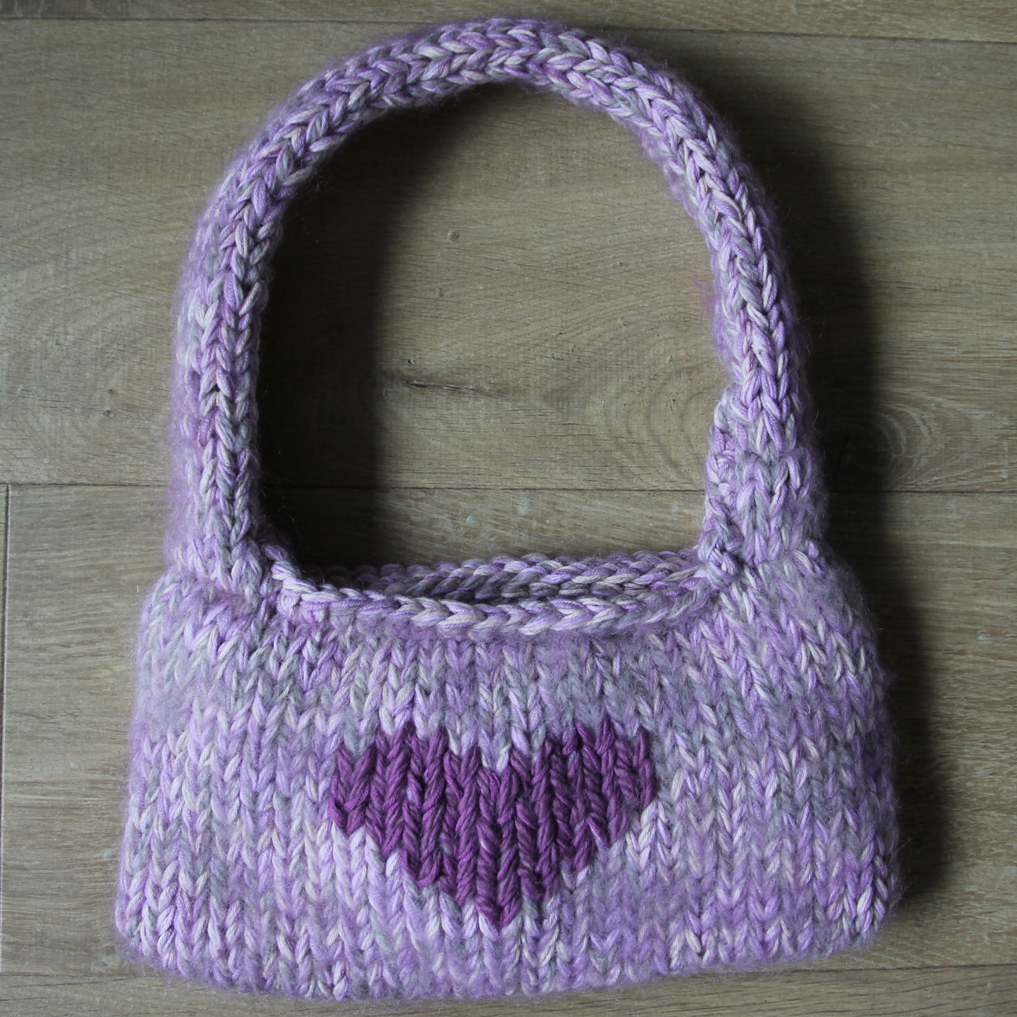 Heart Knitted Bag