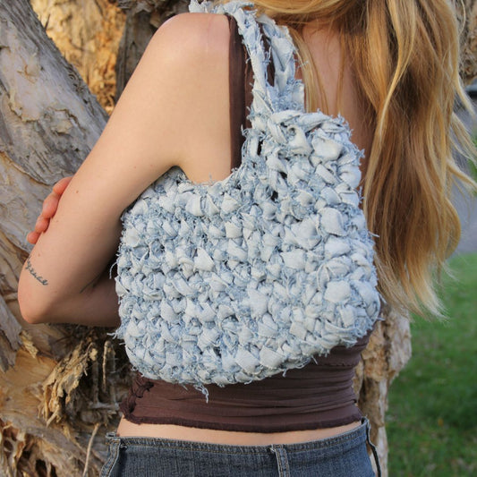 Denim Crochet Bag 4