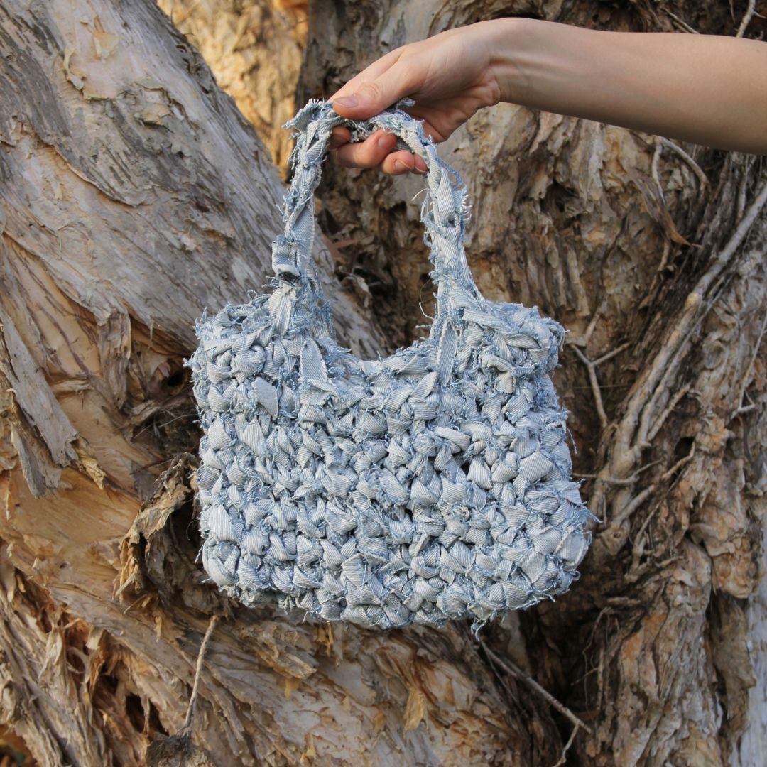 Denim Crochet Bag 4