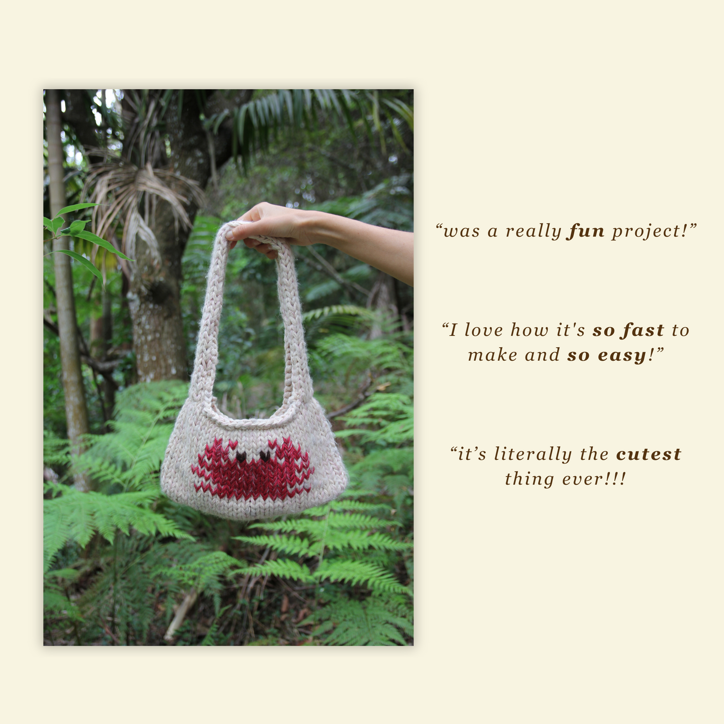 Knitted Bag Pattern PDF