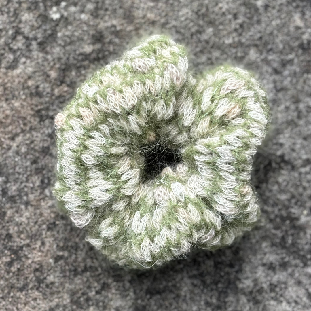 Moss Knitted Scrunchie