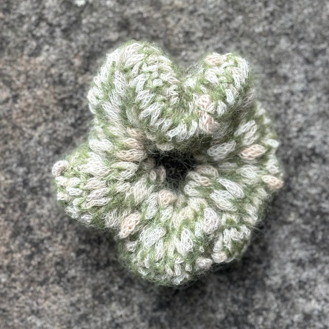 Moss Knitted Scrunchie