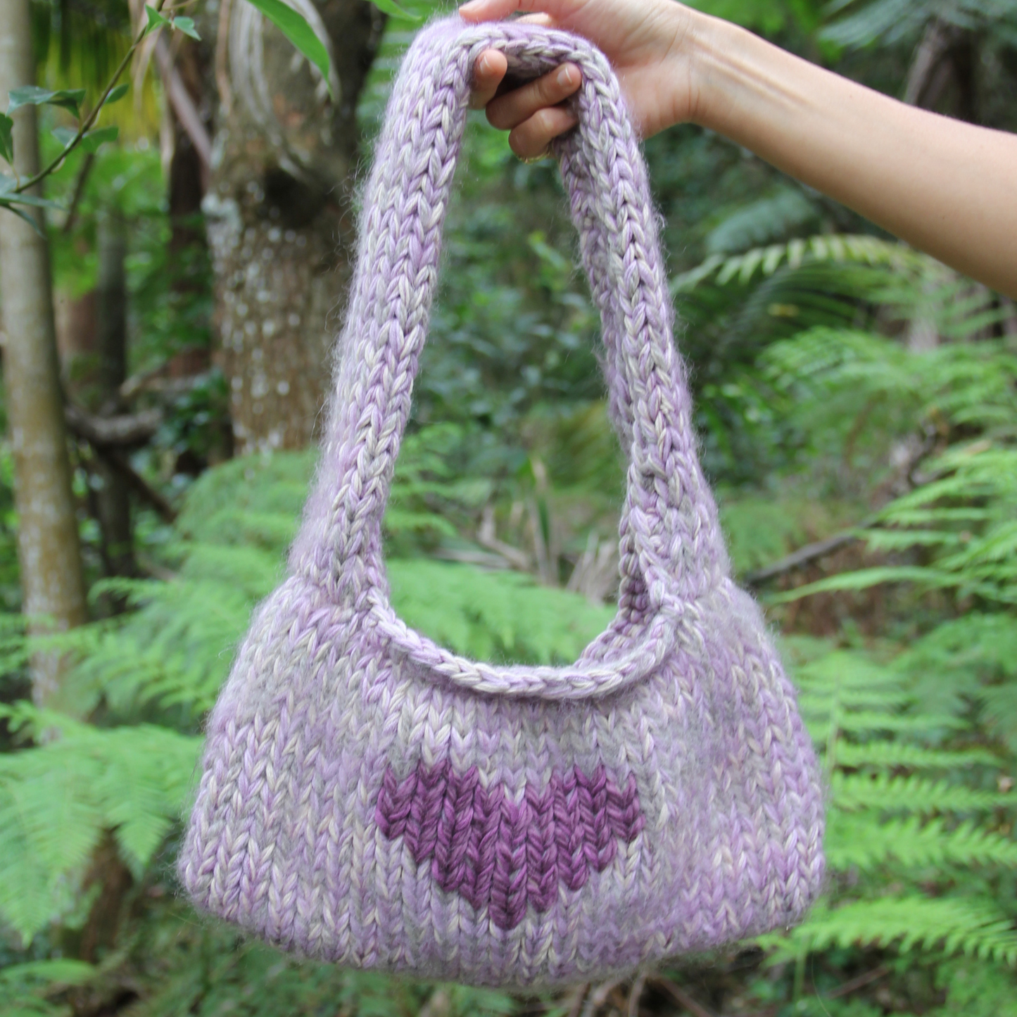 Heart Knitted Bag